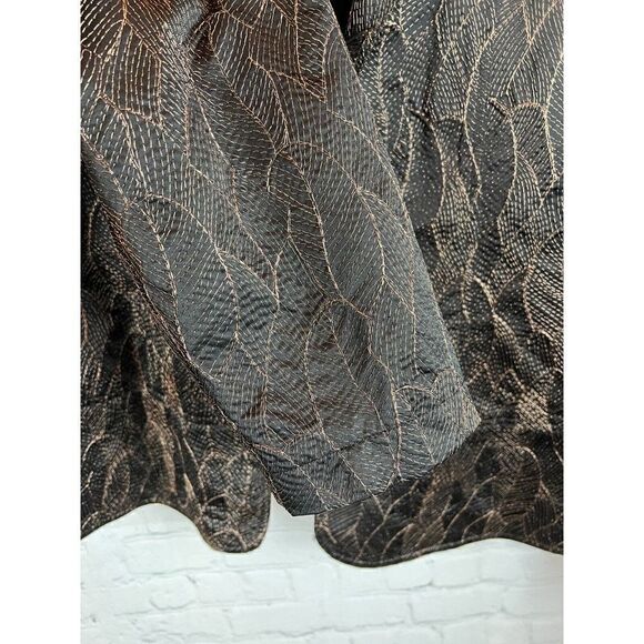 CHICO'S black golden embroidered open front lined jacket blazer 3 16/18 XL NWT - Picture 6 of 8